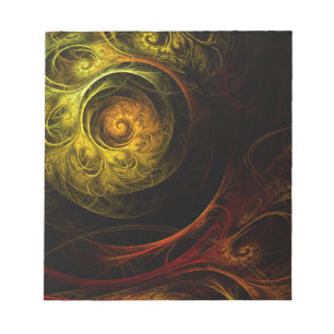 Sunrise Floral Red Abstract Art Notitieblok