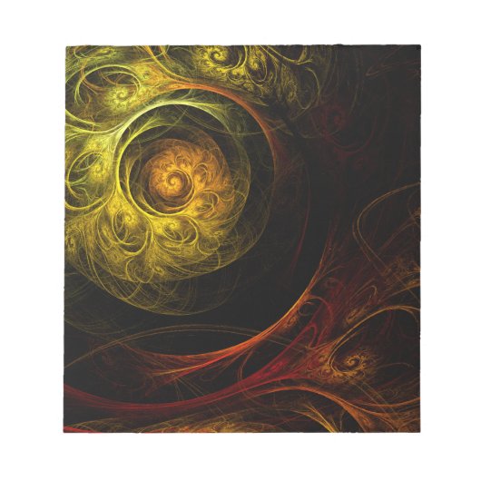 Sunrise Floral Red Abstract Art Notitieblok (Voorkant)