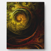 Sunrise Floral Red Abstract Art Plaque Fotoplaat (Voorkant)