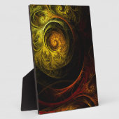Sunrise Floral Red Abstract Art Plaque Fotoplaat (Zijkant)