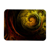 Sunrise Floral Red Abstract Art Premium Magnet Magneet (Horizontaal)