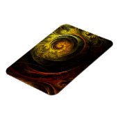 Sunrise Floral Red Abstract Art Premium Magnet Magneet (Linkerzijde)