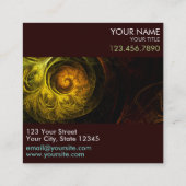 Sunrise Floral Red Abstract Art Professional Vierkante Visitekaartje (Achterkant)