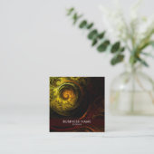 Sunrise Floral Red Abstract Art Professional Vierkante Visitekaartje (Staand voorkant)