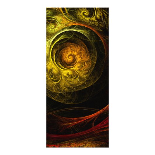 Sunrise Floral Red Abstract Art Rack Kaart (Voorkant)