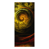 Sunrise Floral Red Abstract Art Rack Kaart (Achterkant)
