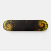 Sunrise Floral Red Abstract Art Skateboard (Horizontaal)
