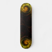Sunrise Floral Red Abstract Art Skateboard (Voorkant)