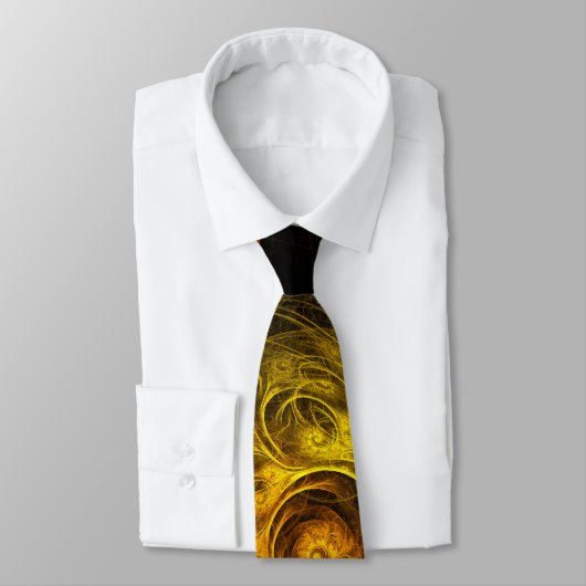 Sunrise Floral Red Abstract Art Stropdas (Gebonden)