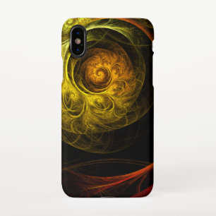 Sunrise Floral Red Abstracte Art Matte iPhone X Hoesje