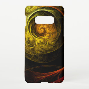 Sunrise Floral Red Abstracte Art Matte Samsung Galaxy S10E Hoesje