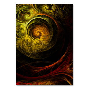 Sunrise Floral Red Abstracte Art-tafelkaart Kaart