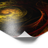 Sunrise Floral Red Abstracte foto's Foto Afdruk (Hoek)