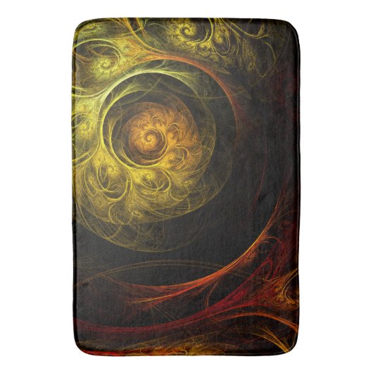 Sunrise Floral Red Abstracte kunst Badmat (Voorkant Verticaal)