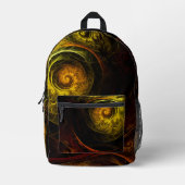 Sunrise Floral Red Abstracte kunst Bedrukte Rugzak (Voorkant)