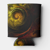 Sunrise Floral Red Abstracte kunst Blikjeskoeler (Voorkant)