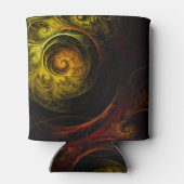 Sunrise Floral Red Abstracte kunst Blikjeskoeler (Achterkant)