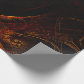 Sunrise Floral Red Abstracte kunst Cadeaupapier (Hoek)