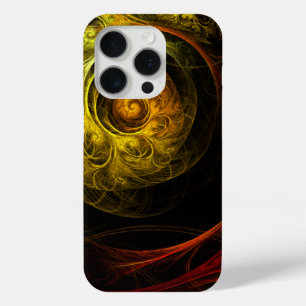 Sunrise Floral Red Abstracte kunst iPhone 15 Pro Case