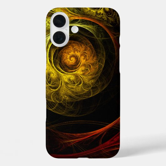 Sunrise Floral Red Abstracte kunst Case-Mate iPhone Case (Achterkant)
