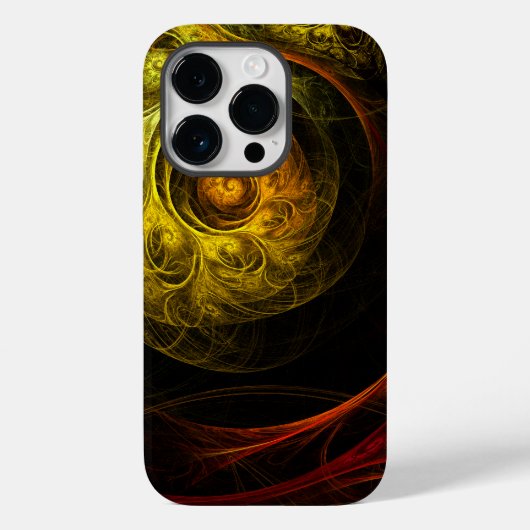 Sunrise Floral Red Abstracte kunst Case-Mate iPhone Case (Achterkant)