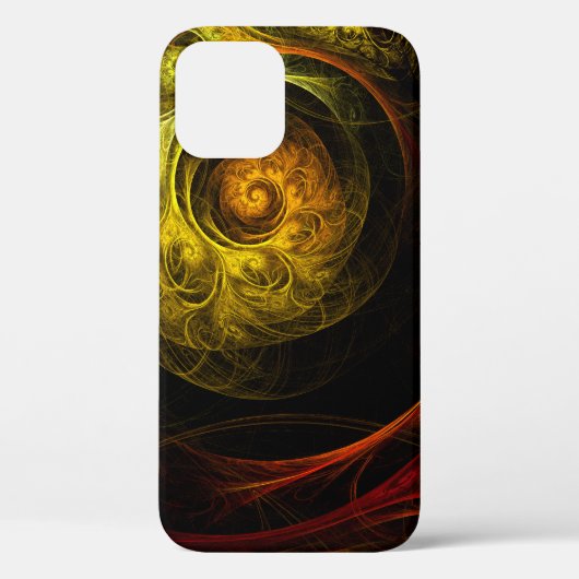 Sunrise Floral Red Abstracte kunst Case-Mate iPhone Case (Achterkant)