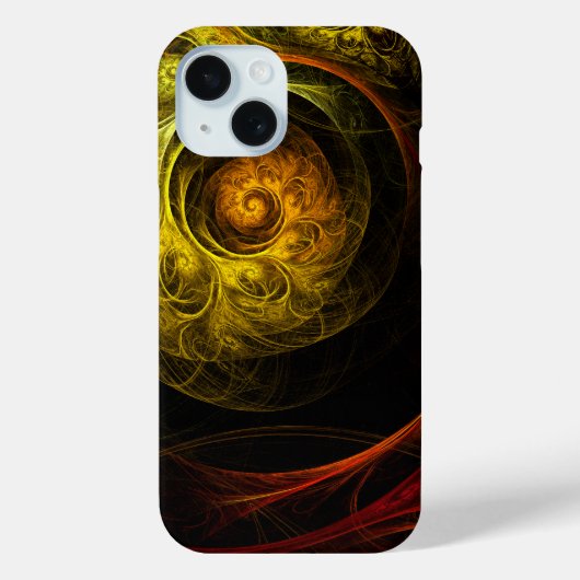 Sunrise Floral Red Abstracte kunst Case-Mate iPhone Case (Achterkant)