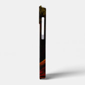 Sunrise Floral Red Abstracte kunst Case-Mate iPhone Case (Achterkant / Links)