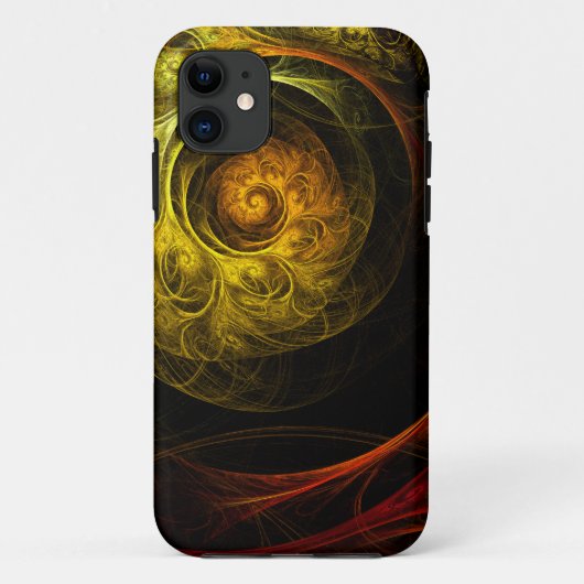 Sunrise Floral Red Abstracte kunst Case-Mate iPhone Case (Achterkant)