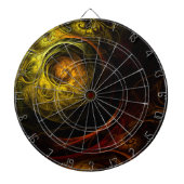Sunrise Floral Red Abstracte kunst Dartbord (Voorkant)