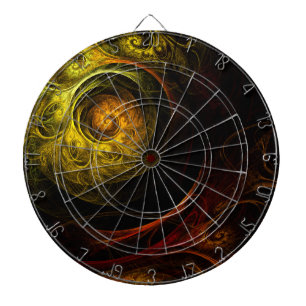 Sunrise Floral Red Abstracte kunst Dartbord