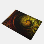 Sunrise Floral Red Abstracte kunst Deurmat (Schuin)
