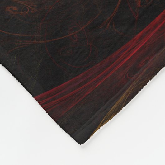 Sunrise Floral Red Abstracte kunst Fleece Deken (Hoek)