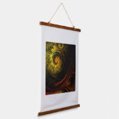 Sunrise Floral Red Abstracte kunst Hangend Wandkleed (Gebogen)