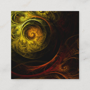 Sunrise Floral Red Abstracte kunst Informatiekaartje