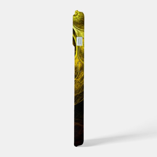 Sunrise Floral Red Abstracte kunst iPhone 15 Case (Linkerkant)