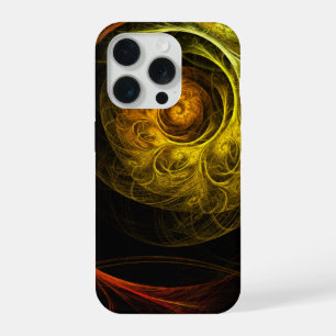 Sunrise Floral Red Abstracte kunst iPhone 15 Pro Case