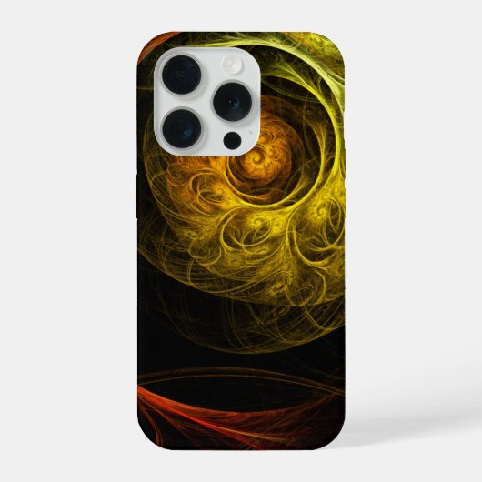 Sunrise Floral Red Abstracte kunst iPhone Hoesje (Achterkant)