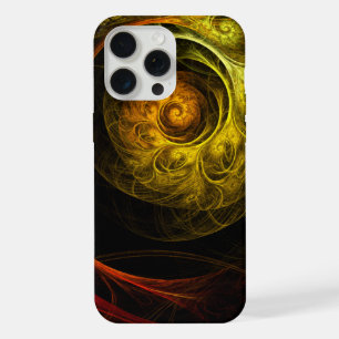 Sunrise Floral Red Abstracte kunst iPhone 15 Pro Max Case