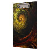 Sunrise Floral Red Abstracte kunst Klembord (Links)