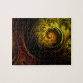 Sunrise Floral Red Abstracte kunst Legpuzzel (Horizontaal)