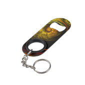 Sunrise Floral Red Abstracte kunst Mini Flessenopener (Achterkant Gekanteld)