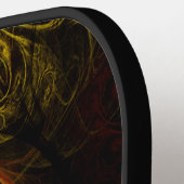 Sunrise Floral Red Abstracte kunst Pickleball Paddle (Links Detail)