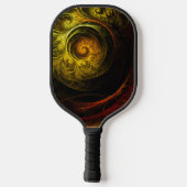 Sunrise Floral Red Abstracte kunst Pickleball Paddle (Achterkant)