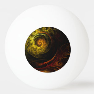 Sunrise Floral Red Abstracte kunst Pingpongbal