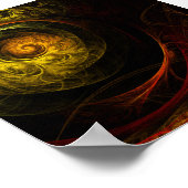 Sunrise Floral Red Abstracte kunst Poster (Hoek)