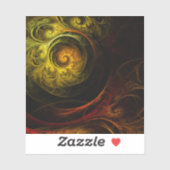 Sunrise Floral Red Abstracte kunst Sticker (Vel)