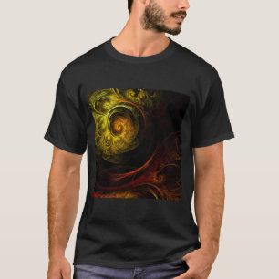 Sunrise Floral Red Abstracte kunst T-shirt