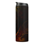 Sunrise Floral Red Abstracte kunst Thermosbeker (Geroteerd rechts)