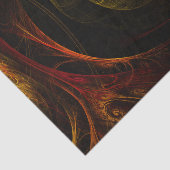 Sunrise Floral Red Abstracte kunst Tissuepapier (Detail)